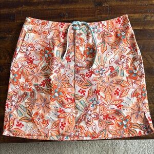 Ripskirt Hawaii Orange Red Mini Pencil Skirt